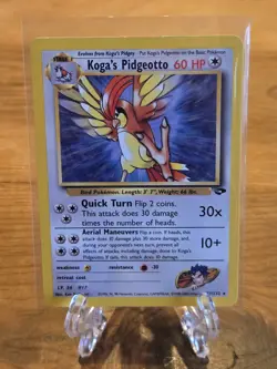 KOGA'S PIDGEOTTO 027/132 Gym Challenge Pokemon Card Rare WOTC NM - Image 5