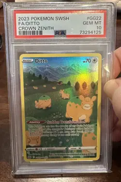 PSA 10 DITTO FULL ART #GG22/GG70 SWSH CROWN ZENITH 2023 POKEMON CARD - Image 1