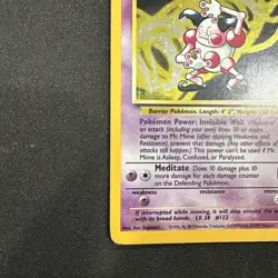 *No Symbol Errror* Pokemon TCG English MP Mr. Mime 6/64 Jungle Holo Rare Card - Image 4