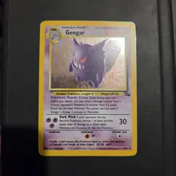 Pokemon Card - Gengar Fossil Holo Card 5/62 Unlimited Holo Rare WOTC - Image 1