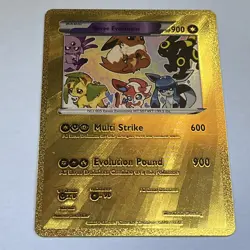 Basic Evee evolution 2023 Gold Foil Art Pokemon Card - Image 1