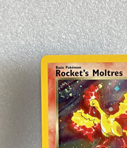 Rocket’s Moltres 12/132 Holo Gym Heroes WOTC Pokemon Card Strong LP - Image 5