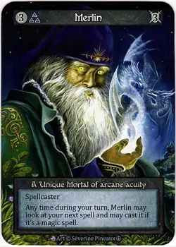 Sorcery Contested Realm Arthurian Legends Merlin (Unique) Non Foil - Image 1