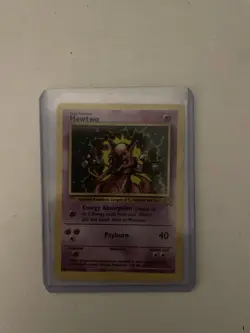 Mewtwo Vintage Black Star Promo Pokemon Card # 14 WOTC DMG - Image 1