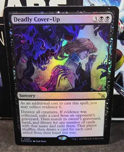 magic the gathering - FOIL! - Deadly Cover-Up - Sorcery - Rare - Swamp - Black - Image 1