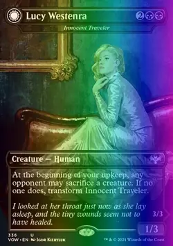 MTG Innocent Traveler (336/509) Innistrad Crimson Vow LP FOIL - Image 1
