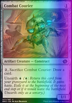 MTG Magic the Gathering Combat Courier (77/399) The Brothers' War NM FOIL - Image 1