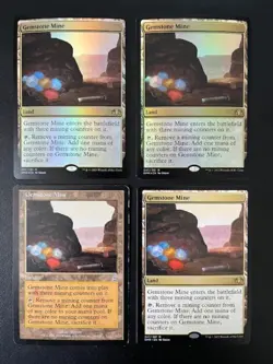 MTG- Gemstone Mine x4 (Two are FOIL) - Image 1