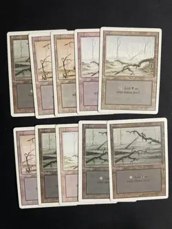 X10 Mtg Swamp Revised Edition Magic the Gathering - Image 1