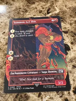 SUMMON: G.F. IFRIT Magic MTG Final Fantasy Borderless - Image 1
