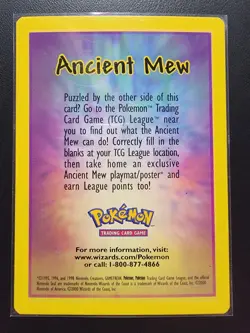 Ancient Mew Holo 2000 movie promo card pokemon TCG w/ original movie league card - Image 4