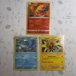3x Legendary Birds Articuno Zapdos Moltres HOLO SET Pokemon SM145 SM144 SM143 NM - Image 1