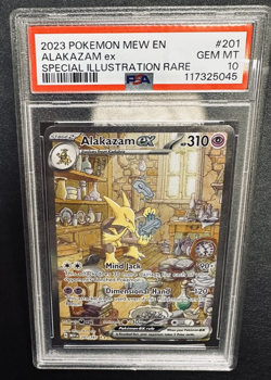 Pokemon 2023 PSA 10 Alakazam EX 151 Special Illustration Rare 201/165 MEW EN - Image 1
