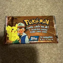 Lot of 3 Pokemon Topps Trading Cards TV Animation Edition: Series 1 Sealed Packs - Image 4