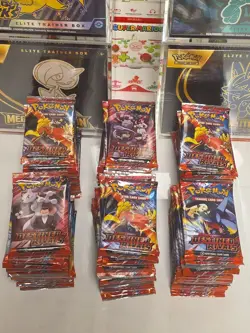 Lot of 130 Pokemon TCG Scarlet & Violet Destined Rivals Booster Packs Sealed - Image 2