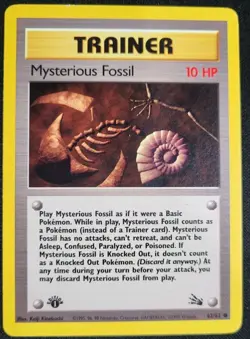 Pokemon 1st Edition Fossil Set - Trainer - Mysterious 62/62 TCG (NM/VLP) - Image 1