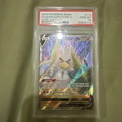 Graded PSA 9 2020 Pokemon Swsh - FA Glrn. Sirfetch’d V - Vivid Voltage - Image 1