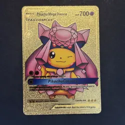 Pokemon Gold fan Art Pikachu Cosplay Mega Diancie HP 700 - Image 1