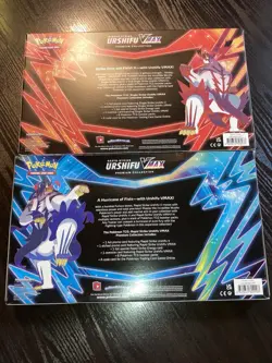 New Pokemon Rapid Strike & Single Strike Urshifu VMAX Premium Box Red and Blue - Image 2