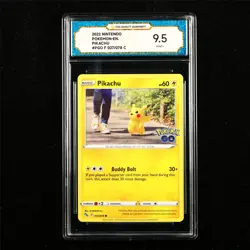 TQG 9.5 MINT+ 2022 Pokemon ENG Pikachu 027/078 C - Image 1