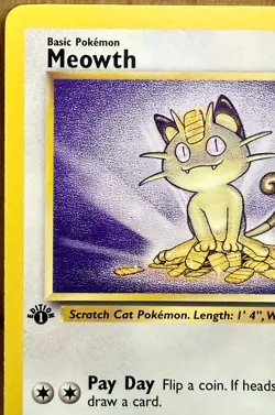 Meowth Jungle Set 1st Edition 1999 Vintage Pokemon TCG - Image 2