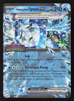 Wellspring Mask Ogerpon ex Double Rare Holo TWM 064/167 NM Pokemon TCG - Image 1