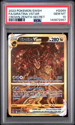 2023 POKEMON SWORD & SHIELD CROWN ZENITH SECRET FULL ART/GIRATINA VSTAR PSA 10 - Image 1