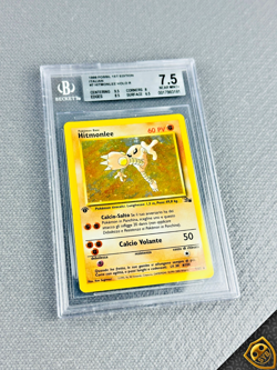 Pokemon Hitmonlee 1st Edition 7/62 BGS 7.5 Holo Fossil ITA Near Mint + - Image 1