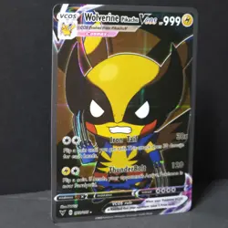 Wolverine Pikachu VCOS 003/055 Pokemon TCG Fan Art Cosplay Textured Near Mint - Image 2