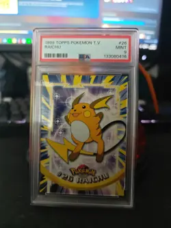 1999 TOPPS POKEMON TV #26 RAICHU PSA 9 - Image 1