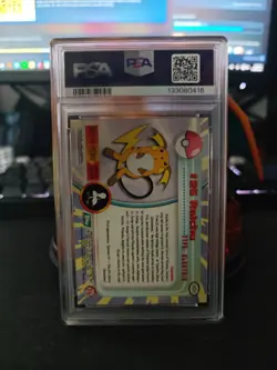 1999 TOPPS POKEMON TV #26 RAICHU PSA 9 - Image 2