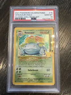 2021 POKEMON CELEBRATIONS CLASSIC COLLECTION #15 VENUSAUR-HOLO PSA 10 - Image 1