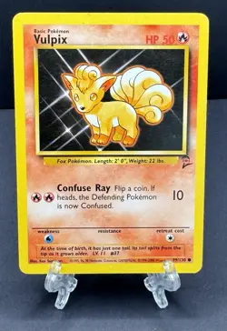 Pokemon TCG Base Set 2 #99/130 Vulpix NM - Image 1