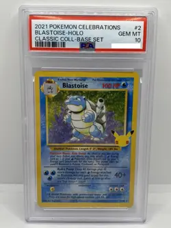 Pokemon PSA 10 GEM MINT Celebrations Blastoise 2/102 Classic Collection Holo - Image 1