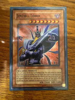 Jinzo - Lord LODT-EN007 Super Rare 1st Edition MP Yugioh Card - Image 1