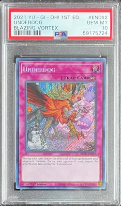 2021 Yugioh Underdog BLVO-EN092 Secret Rare 1st Edition PSA 10 - Image 1