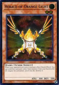 Yugioh! LP Herald of Orange Light - OP07-EN001 - Ultimate Rare - Unlimited Editi - Image 1