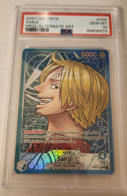 Sanji 2023 ONE PIECE OP02 Paramount War Alternate Art #026 PSA 10 - Image 1