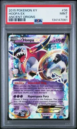 2015 Pokemon XY Ancient Origins Hoopa EX 36/98 #36 PSA 9 - Image 1