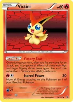 Victini - 14/101 - Pokemon Noble Victories Black & White Holo Rare Card NM - Image 1