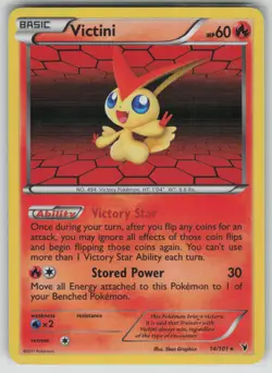 Pokemon Victini (14) Holo Rare Holo Noble Victories 14/101 NM - Image 1