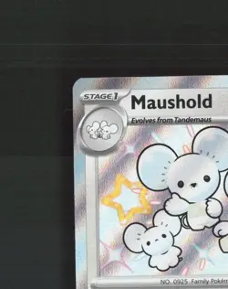 Maushold 210/091 Paldean Fates Shiny Rare Holo Pokemon Card NM - Image 3