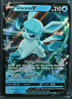 Glaceon V 040/203 Evolving Skies 2021 Ultra Rare Holo Pokemon TCG Card - NM - Image 2