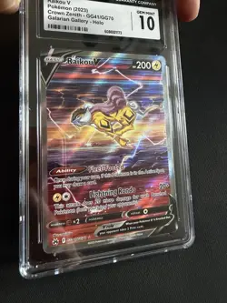 Pokemon TCG Raikou V GG41/GG70 Galarian Gallery, Crown Zenith | CGC 10 Graded - Image 2
