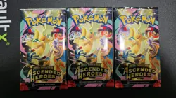 POKEMON ASCENDED HEROES 3 PACKS BUNDLE OPENED 30 CARDS - Image 1