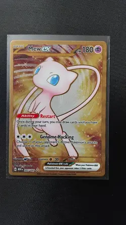 Mew EX Gold Metal Card 205/165 Scarlet Violet 151 Secret Rare Pokemon - Image 1