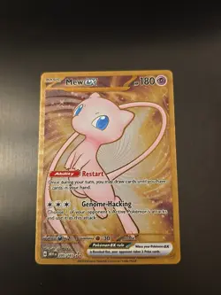 Mew EX Gold Metal Card 205/165 Scarlet Violet 151 Secret Rare Pokemon - Image 2