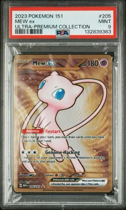 Pokemon Card Mew Ex 205/165 Secret Rare Scarlet Violet Pokemon 151 PSA 9 Metal - Image 1