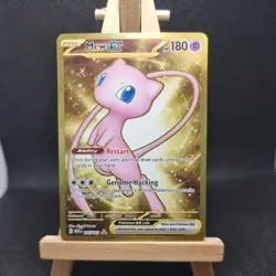 Mew EX Gold Metal Card 205/165 Scarlet Violet 151 Secret Rare Pokemon - Image 1