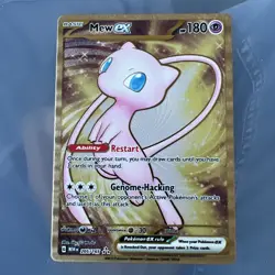 Pokemon Mew EX Scarlet & Violet 151 Gold Secret Rare METAL Card 205/165 *New* - Image 1